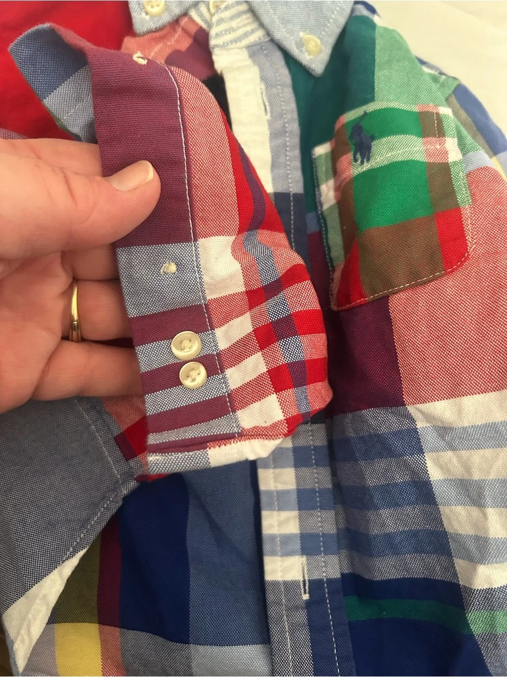 Ralph Lauren  baby button up shirt Long sleeve size 9m